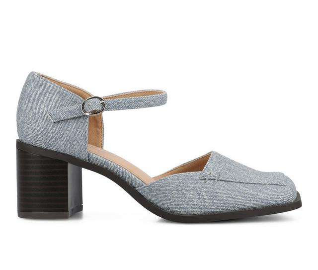Women's Journee Collection Evangeline Pumps in Denim color