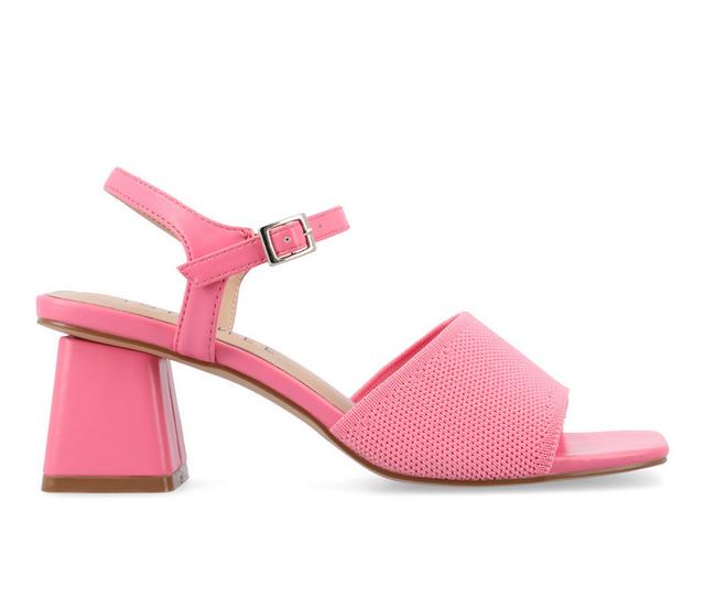Women's Journee Collection Evylinn Dress Sandals in Pink color