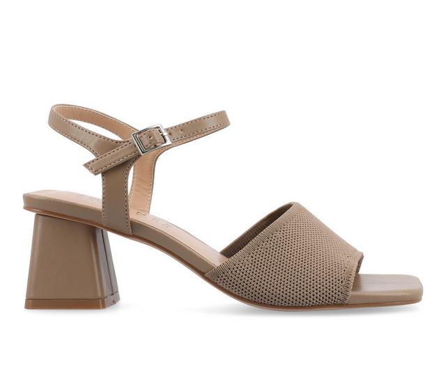 Women's Journee Collection Evylinn Dress Sandals in Taupe color