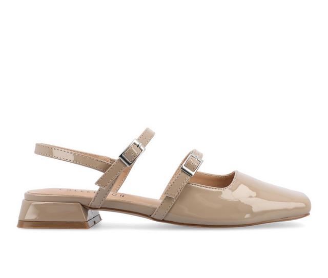 Women's Journee Collection Gretchenn Mary Janes in Taupe color