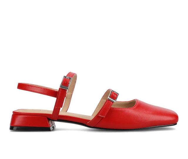 Women's Journee Collection Gretchenn Mary Janes in Red color