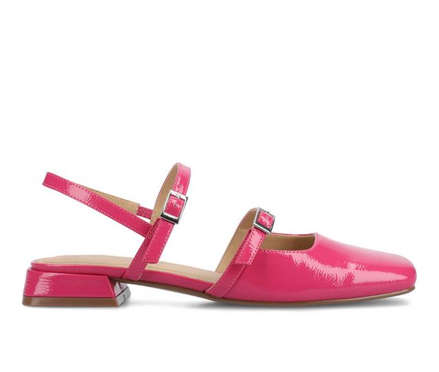 Women's Journee Collection Gretchenn Mary Janes in Hot Pink color