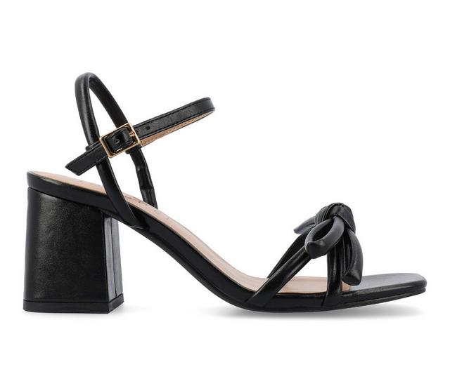 Women's Journee Collection Meryl Dress Sandals in Black color