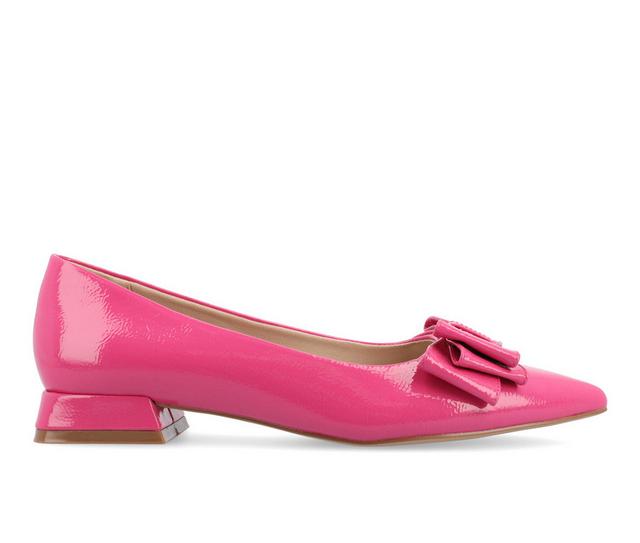 Women's Journee Collection Ophelia Flats in Patent/Pink color