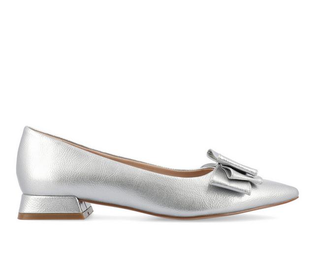 Women's Journee Collection Ophelia Flats in Silver color