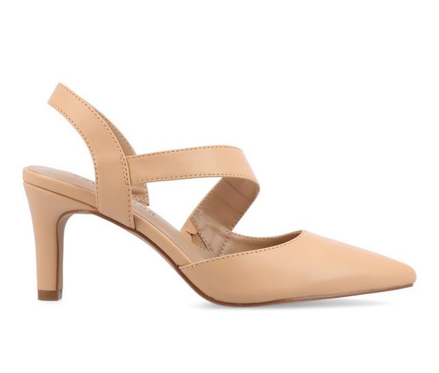 Women's Journee Collection Scarlett Stiletto Pumps in Nude color