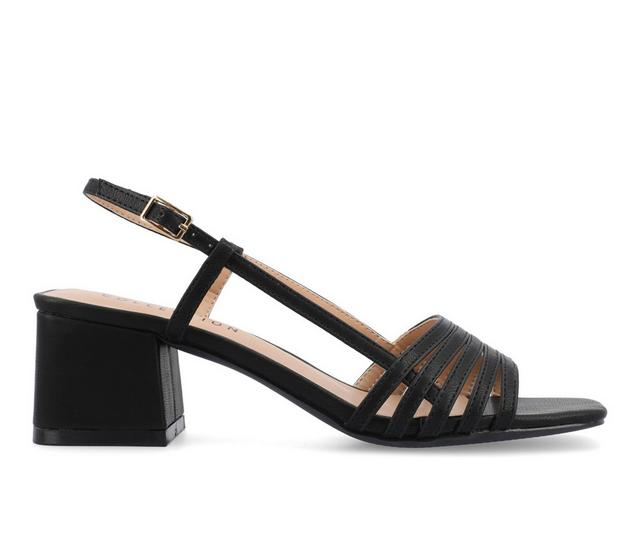 Women's Journee Collection Shayana Dress Sandals in Black color