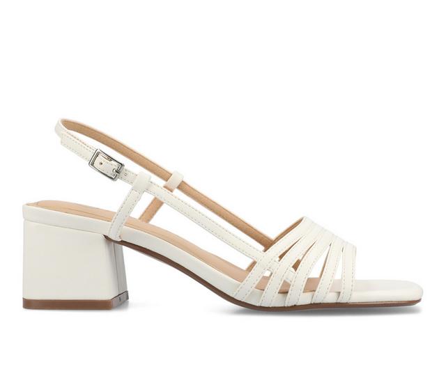 Women's Journee Collection Shayana Dress Sandals in White color