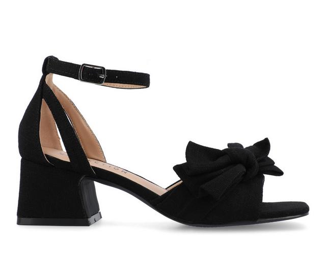 Women's Journee Collection Zevi Dress Sandals in Black color