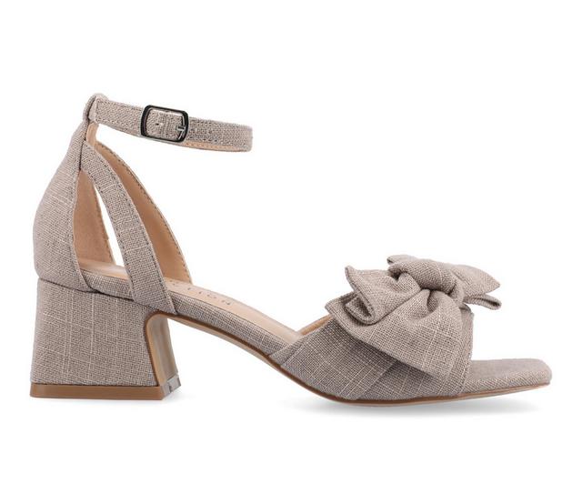 Women's Journee Collection Zevi Dress Sandals in Taupe color