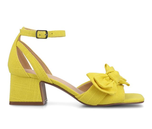 Women's Journee Collection Zevi Heeled Sandals in Mango color