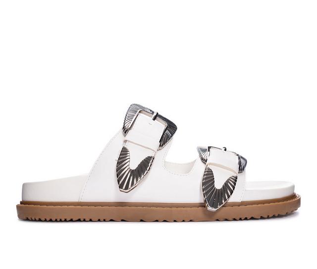 Chinese Laundry Ramsie Footbed Sandals in White color