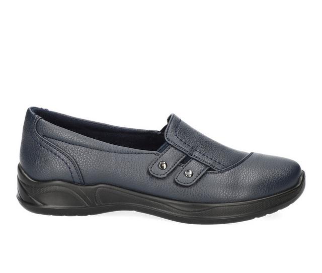 Women's Easy Street Tune Flats in Navy color