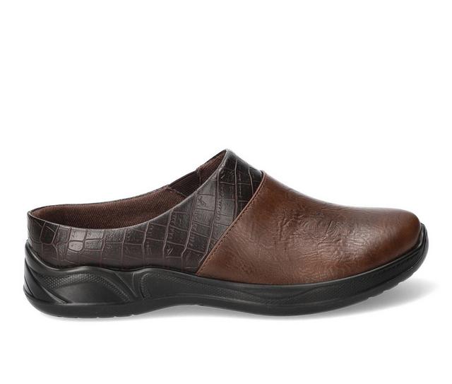 Women's Easy Street Janalee Flats in Tan-Brown Croco color