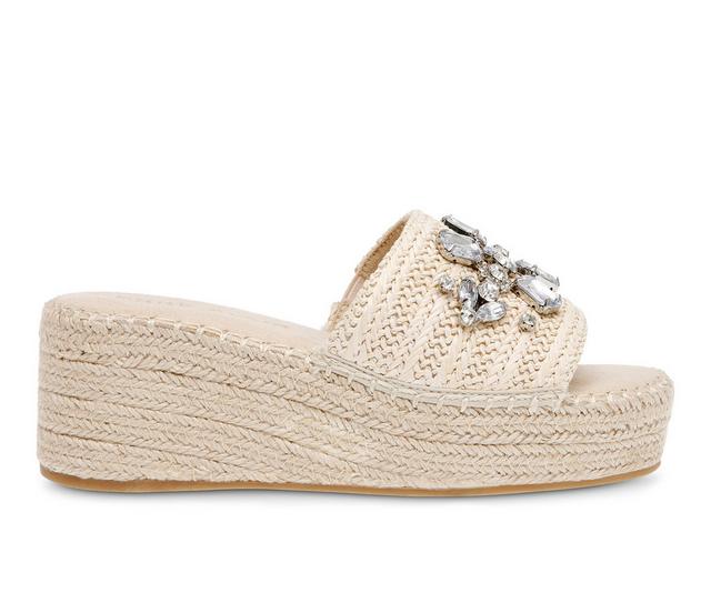 Women's Anne Klein Crystal Wedges in Natural color