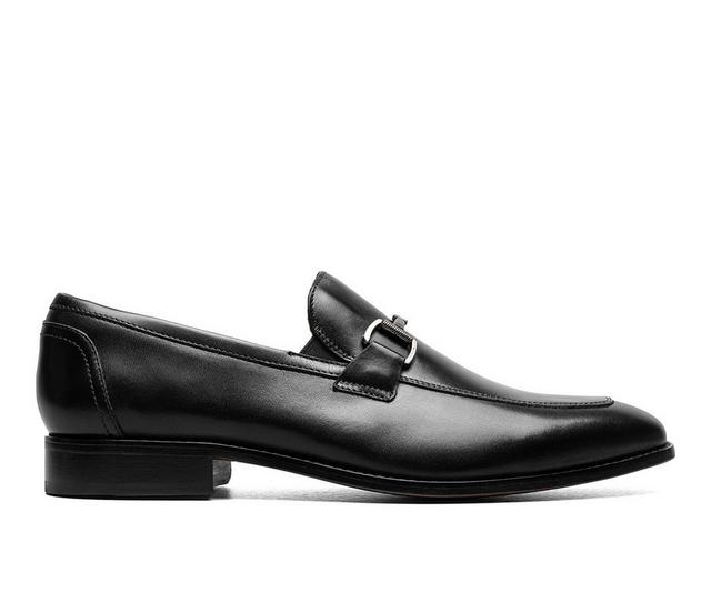 Men's Florsheim Conetta Moc Toe Bit Slip On Dress Loafers in Black color