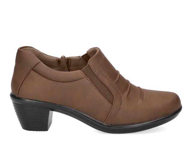 Women's Easy Street Chipper Booties in Brown Matte color