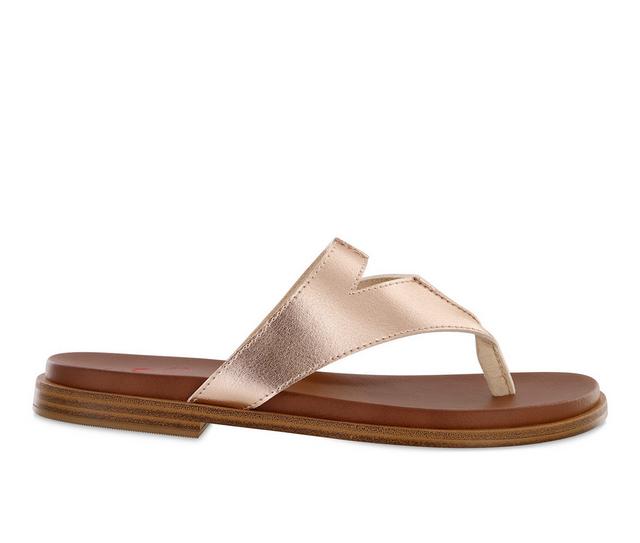 Women's Mia Amore Mayte Flip-Flop Sandals in Rose Gold color