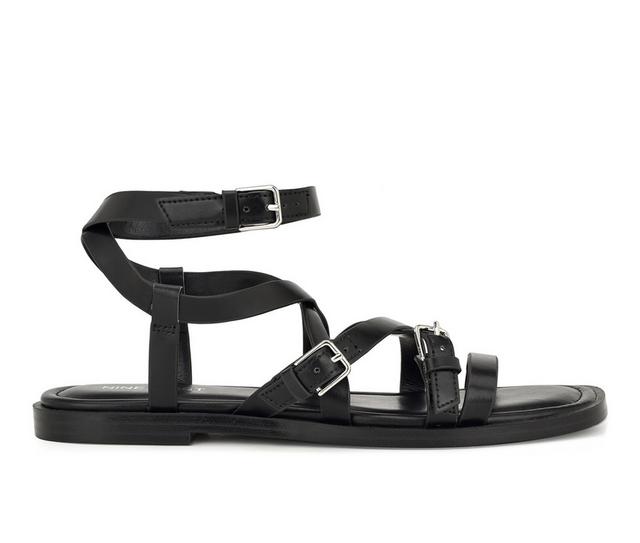 Women's Nine West Rulen Gladiator Sandals in Black color