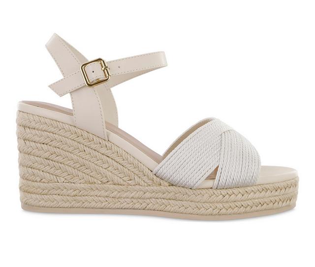 Women's Mia Amore Bekee Espadrille Wedge Sandals in Bone color