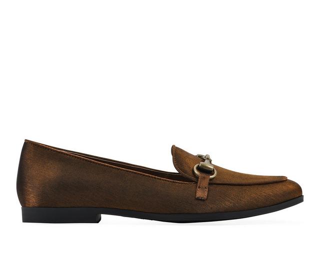 Women's White Mountain Nooks Loafers in Bronze color