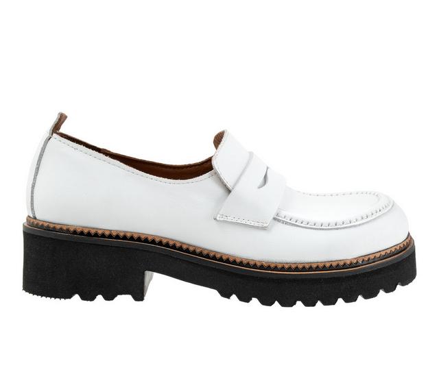 Women's Bueno Annie Lugged Loafers in White color