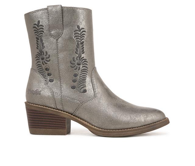 Women's Blowfish Malibu Rebel 2 Western Boots in Pewter Metallic color