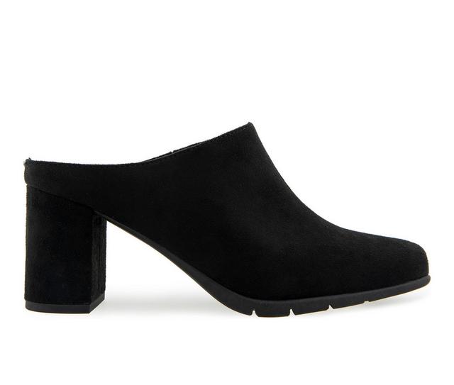 Women's Aerosoles Maddy Heels in Black Fx Suede color