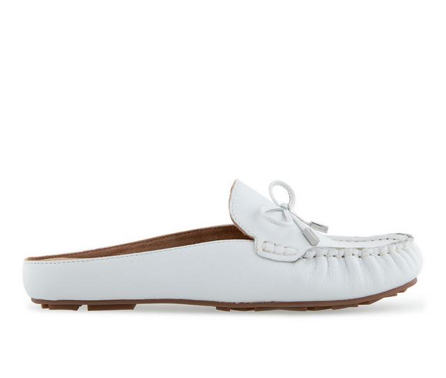 Women's Aerosoles Cody Mules in White Leather color