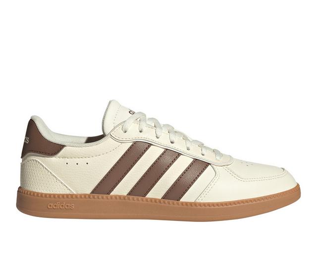 Women's Adidas Breaknet Sleek Flatform Sneakers in Beige/Khaki color