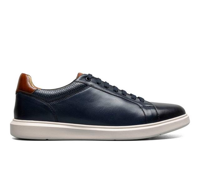 Men's Florsheim Social Lace To Toe Sneaker Casual Oxfords in Navy color