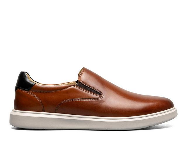 Men's Florsheim Social Plain Toe Slip On Sneakers in Cognac Multi color