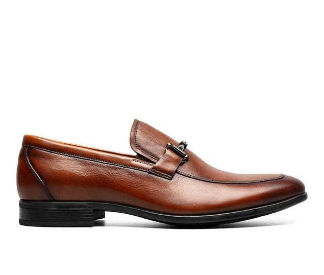 Men's Florsheim Zaffiro Moc Toe Bit Dress Loafers in Cognac color
