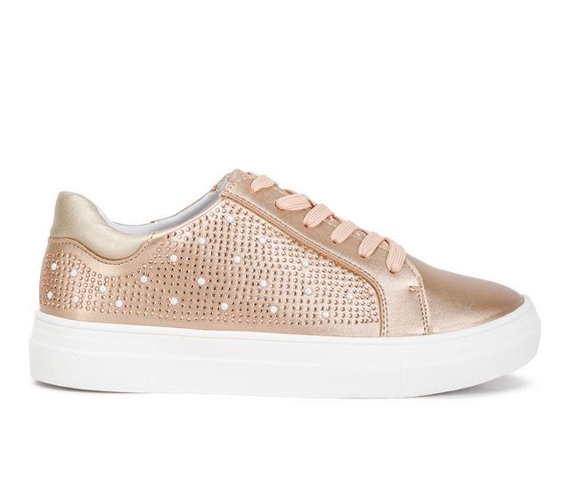 Women's London Rag Cristals Fashion Sneakers in Champagne color