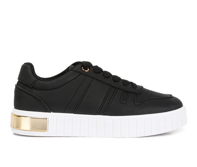 Women's London Rag Welsh Fashion Sneakers in Black color
