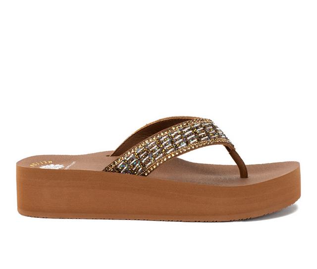 Women's Yellow Box Bobina Wedges in Tan color