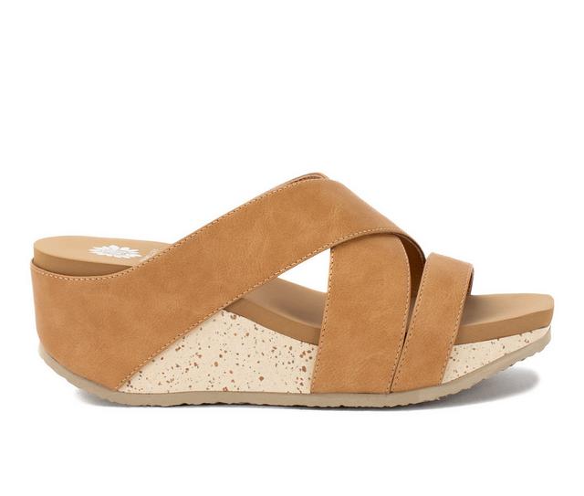 Women's Yellow Box Chela Wedge Sandals in Sand color