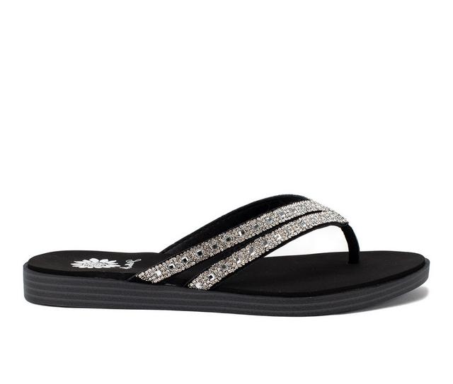 Women's Yellow Box Dalia Flip-Flops in Clear color