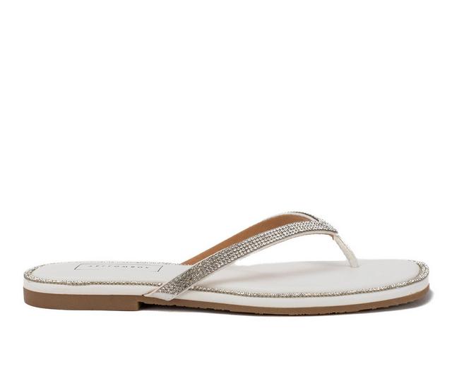 Women's Yellow Box Danaya Flip-Flops in White color