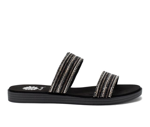 Women's Yellow Box Dinda Sandals in Black color