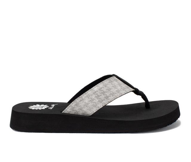 Women's Yellow Box Ferna Flip-Flops in Black color