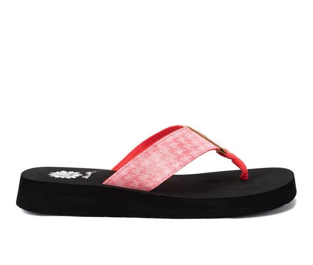 Women's Yellow Box Ferna Flip-Flops in Blush color