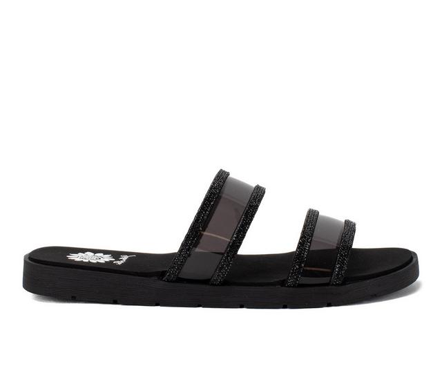 Women's Yellow Box Fidra Sandals in Black color