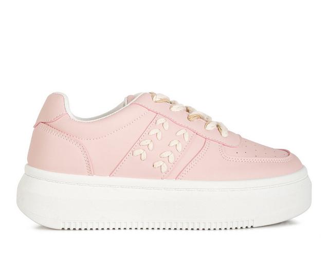 Women's London Rag Cross Stitch Platform Sneakers in Blush color