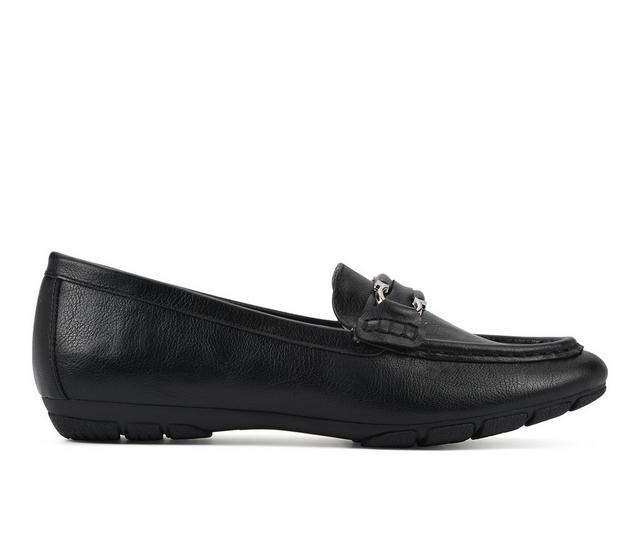 Women's Cliffs by White Mountain Glaring Loafers in Black color