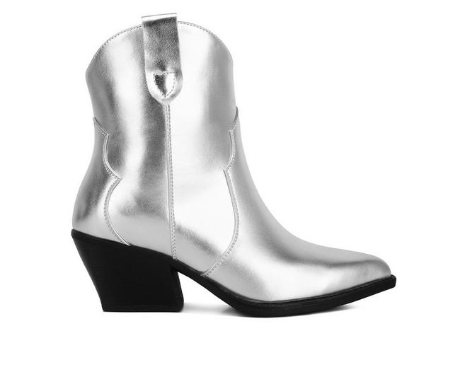 Women's London Rag Wales Western Boots in Silver color