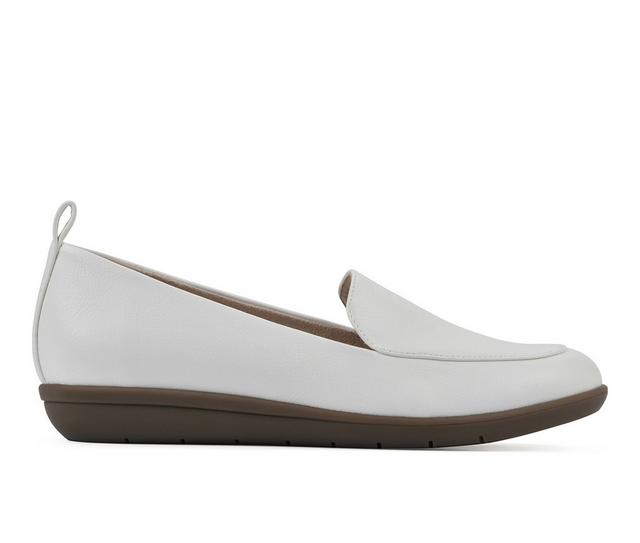 Women's Cliffs by White Mountain Twiggy Loafers in White color