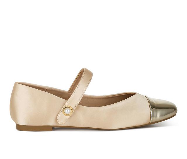 Women's London Rag Albi Flats in Gold color