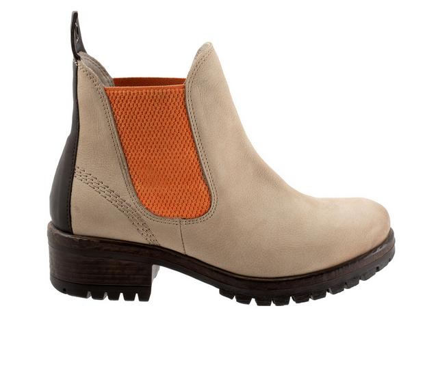 Women's Bueno Florida Chelsea Booties in Beige/Orange Nb color