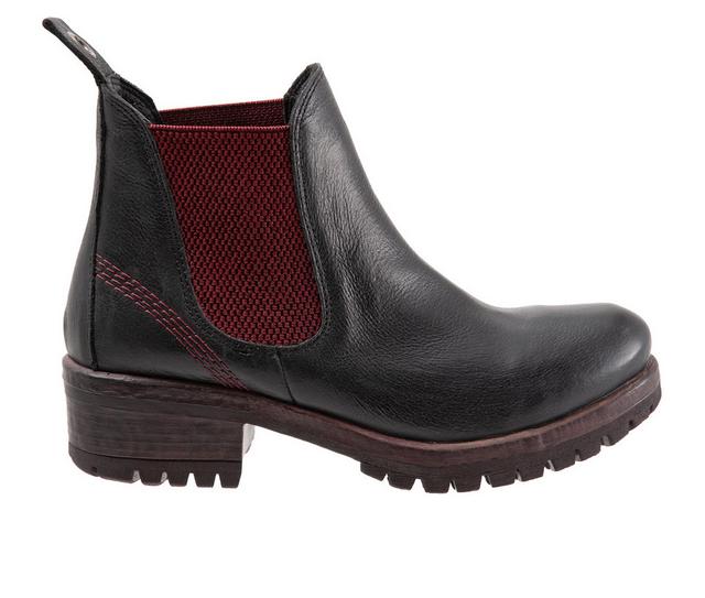 Women's Bueno Florida Chelsea Booties in Black/Bordeaux color